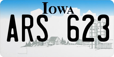 IA license plate ARS623