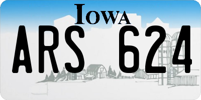 IA license plate ARS624