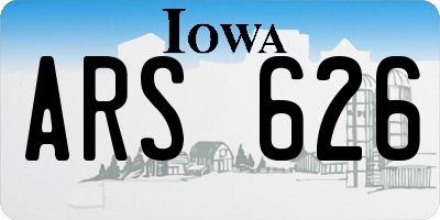 IA license plate ARS626