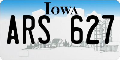 IA license plate ARS627