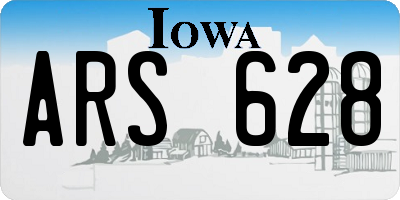 IA license plate ARS628