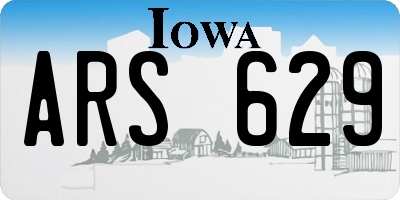 IA license plate ARS629