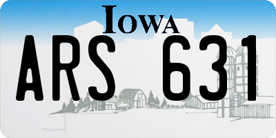 IA license plate ARS631