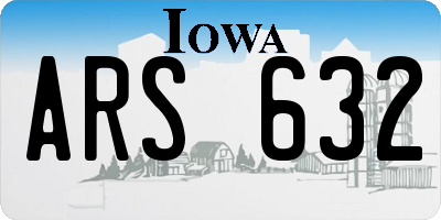 IA license plate ARS632