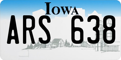 IA license plate ARS638