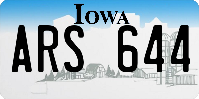 IA license plate ARS644