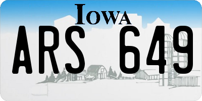 IA license plate ARS649