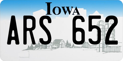 IA license plate ARS652
