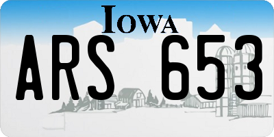 IA license plate ARS653