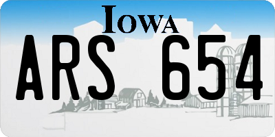 IA license plate ARS654