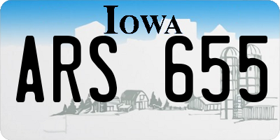 IA license plate ARS655