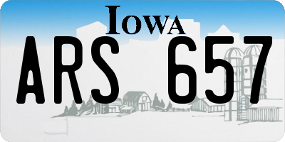 IA license plate ARS657