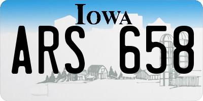 IA license plate ARS658