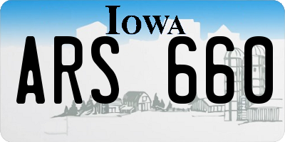 IA license plate ARS660