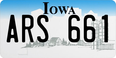 IA license plate ARS661