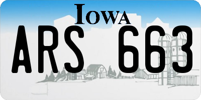 IA license plate ARS663