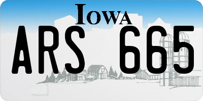 IA license plate ARS665