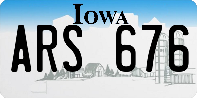 IA license plate ARS676