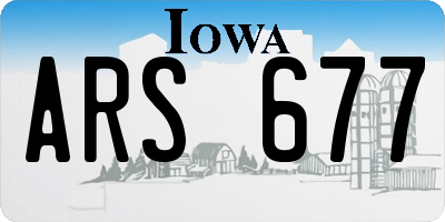 IA license plate ARS677