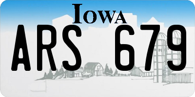 IA license plate ARS679