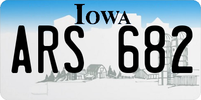 IA license plate ARS682