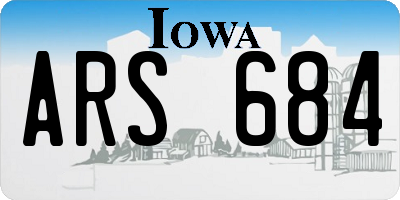 IA license plate ARS684