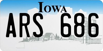 IA license plate ARS686