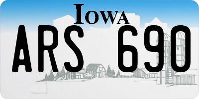 IA license plate ARS690