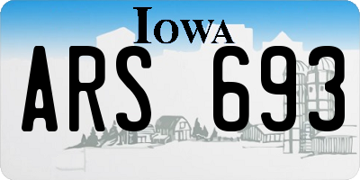 IA license plate ARS693