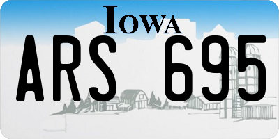 IA license plate ARS695