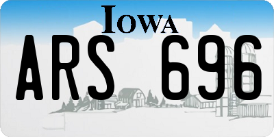 IA license plate ARS696