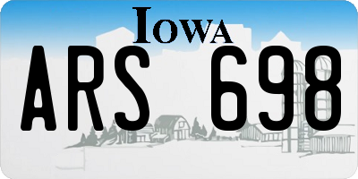IA license plate ARS698