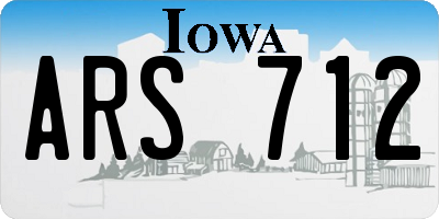 IA license plate ARS712