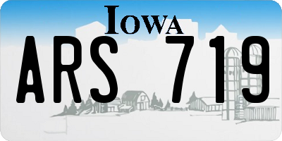 IA license plate ARS719