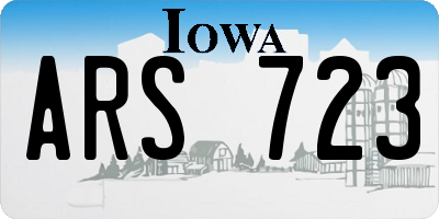 IA license plate ARS723