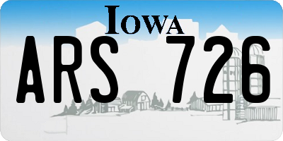 IA license plate ARS726