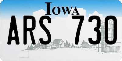 IA license plate ARS730