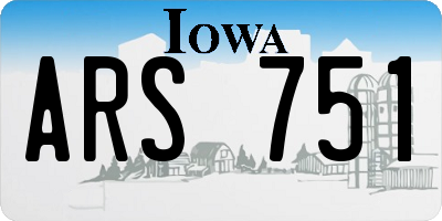 IA license plate ARS751