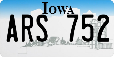 IA license plate ARS752