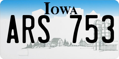 IA license plate ARS753