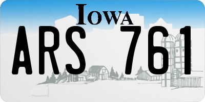 IA license plate ARS761