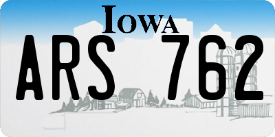 IA license plate ARS762