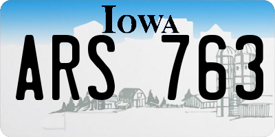 IA license plate ARS763