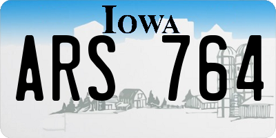 IA license plate ARS764