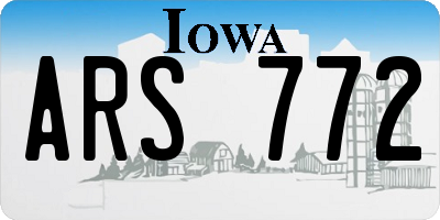 IA license plate ARS772