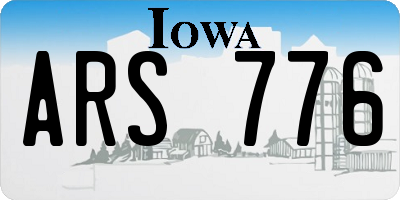 IA license plate ARS776