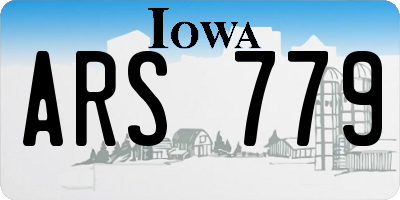 IA license plate ARS779