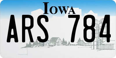 IA license plate ARS784