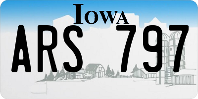 IA license plate ARS797