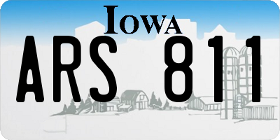 IA license plate ARS811